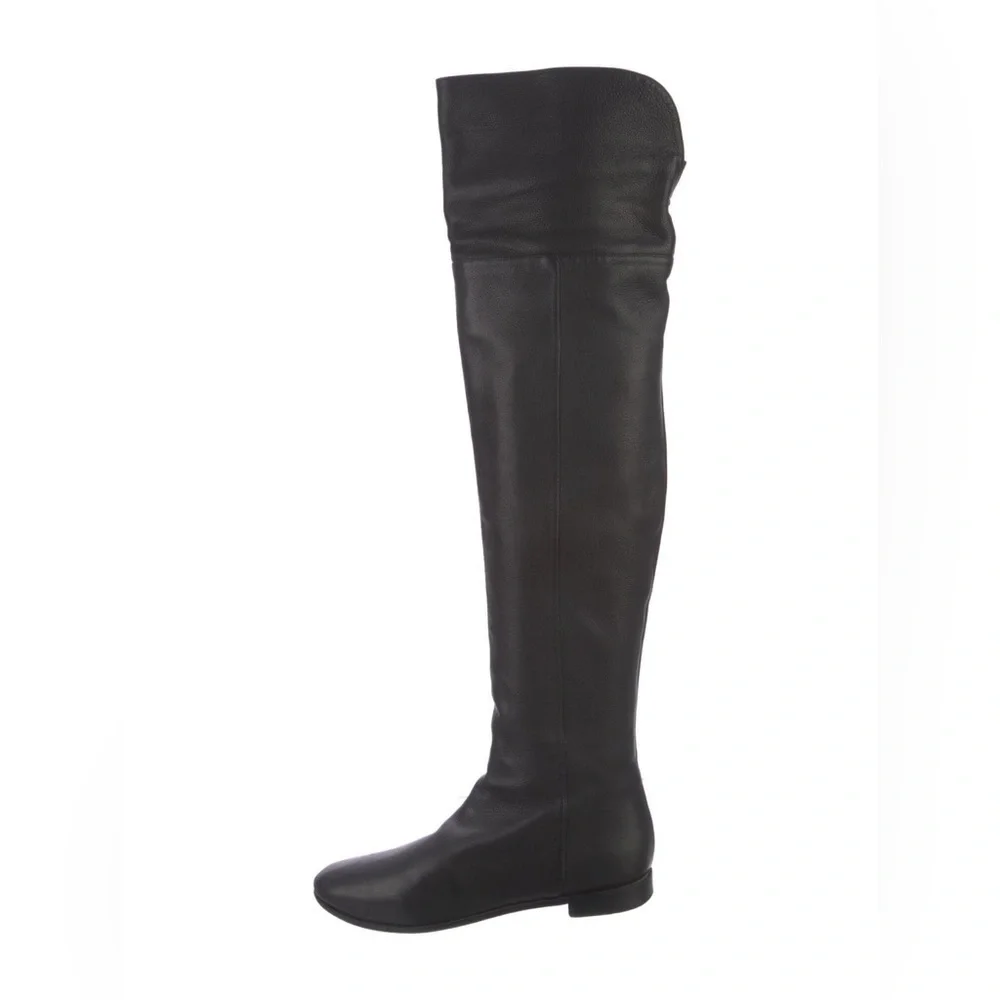 Jimmy Choo black leather riding boots